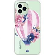 Чехол со стразами Oukitel C21 Pro Pink Air Baloon