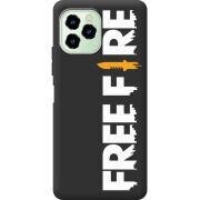 Черный чехол BoxFace Oukitel C21 Pro Free Fire White Logo