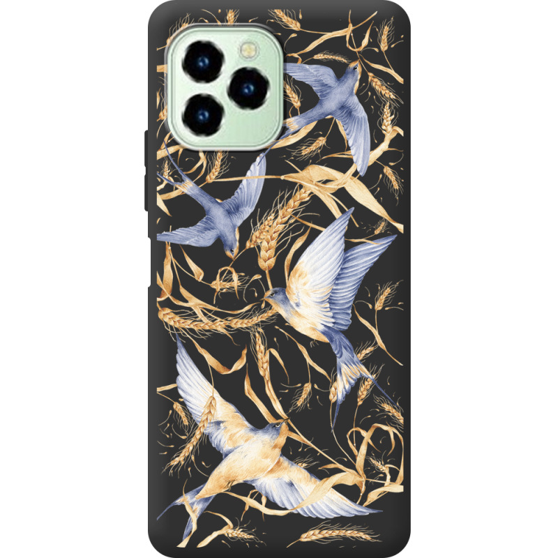 Черный чехол BoxFace Oukitel C21 Pro Ластівки