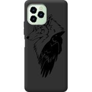 Черный чехол BoxFace Oukitel C21 Pro Wolf and Raven