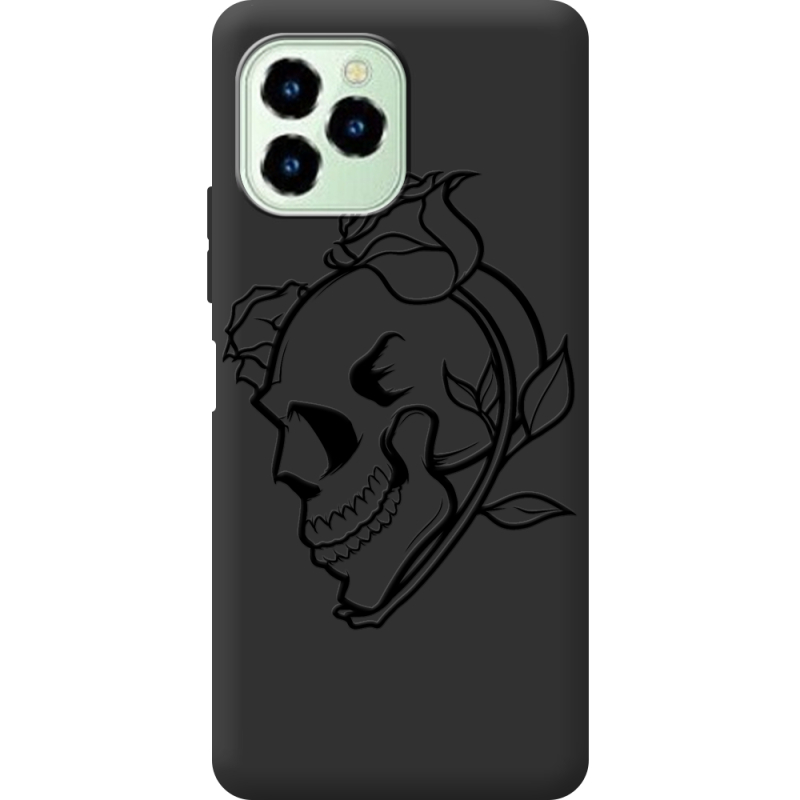 Черный чехол BoxFace Oukitel C21 Pro Skull and Roses