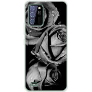 Чехол BoxFace Oukitel C25 Black and White Roses