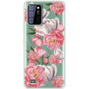 Прозрачный чехол BoxFace Oukitel C25 Peony Watercolor Style