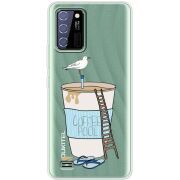 Прозрачный чехол BoxFace Oukitel C25 Segull in Cofee Pool