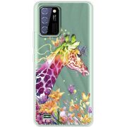 Прозрачный чехол BoxFace Oukitel C25 Colorful Giraffe