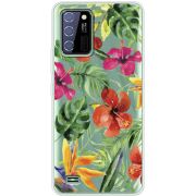 Прозрачный чехол BoxFace Oukitel C25 Tropical Flowers