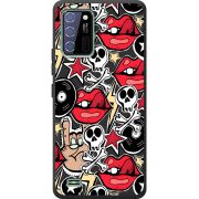 Черный чехол BoxFace Oukitel C25 Rock Graffiti