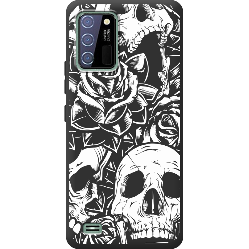 Черный чехол BoxFace Oukitel C25 Skull and Roses