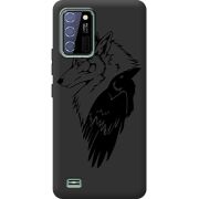 Черный чехол BoxFace Oukitel C25 Wolf and Raven