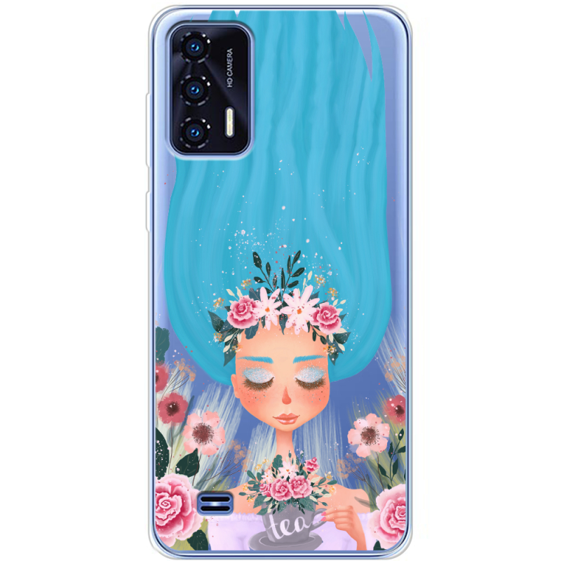 Прозрачный чехол BoxFace Oukitel C31 Blue Hair