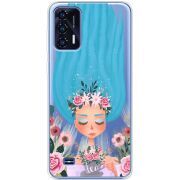 Прозрачный чехол BoxFace Oukitel C31 Blue Hair