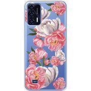 Прозрачный чехол BoxFace Oukitel C31 Peony Watercolor Style