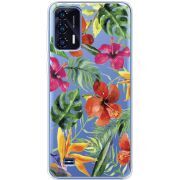 Прозрачный чехол BoxFace Oukitel C31 Tropical Flowers