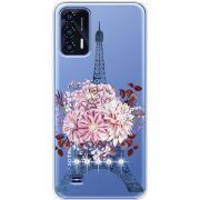 Чехол со стразами Oukitel C31 Eiffel Tower