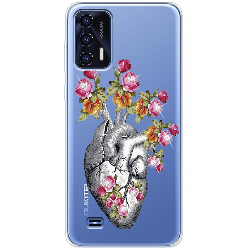 Чехол со стразами Oukitel C31 Heart