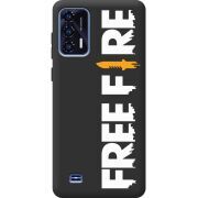 Черный чехол BoxFace Oukitel C31 Free Fire White Logo