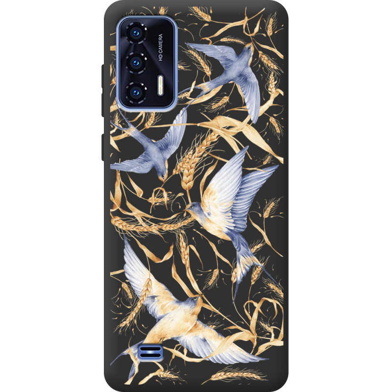 Черный чехол BoxFace Oukitel C31 Ластівки