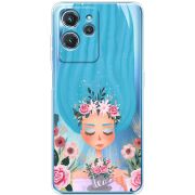 Прозрачный чехол BoxFace Oukitel C32 Blue Hair