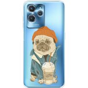 Прозрачный чехол BoxFace Oukitel C32 Dog Coffeeman