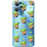 Прозрачный чехол BoxFace Oukitel C32 Pattern Baby Yoda