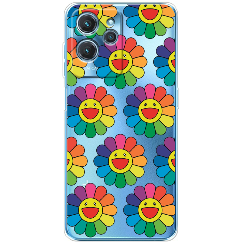 Прозрачный чехол BoxFace Oukitel C32 Hippie Flowers