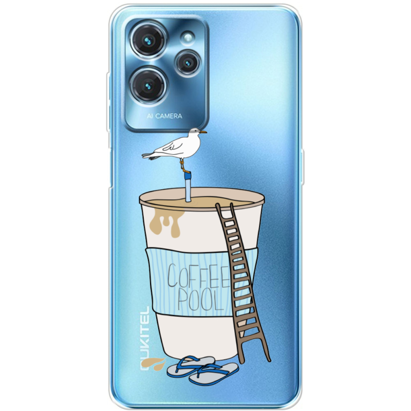 Прозрачный чехол BoxFace Oukitel C32 Segull in Cofee Pool