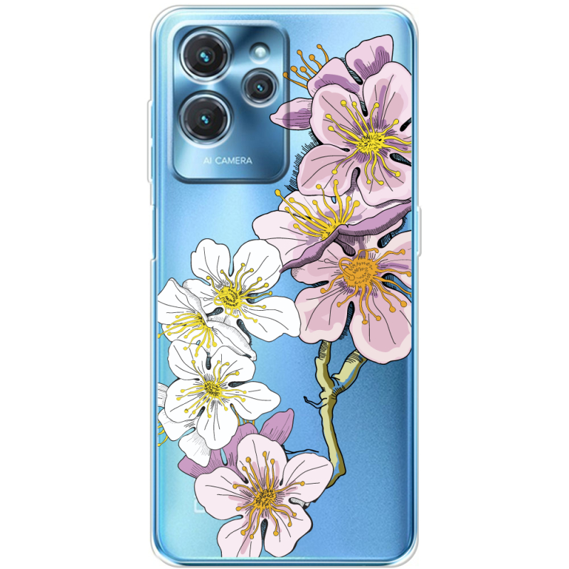 Прозрачный чехол BoxFace Oukitel C32 Cherry Blossom