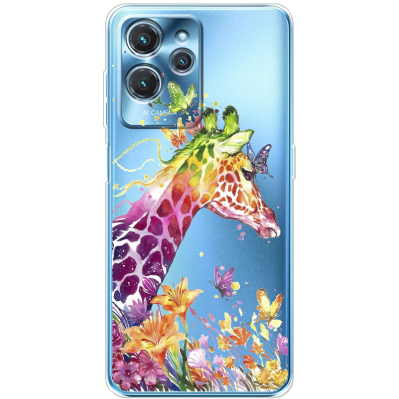 Прозрачный чехол BoxFace Oukitel C32 Colorful Giraffe