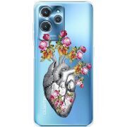 Чехол со стразами Oukitel C32 Heart