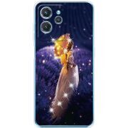 Чехол со стразами Oukitel C32 Girl with Umbrella