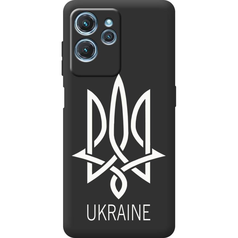 Черный чехол BoxFace Oukitel C32 Тризуб монограмма ukraine