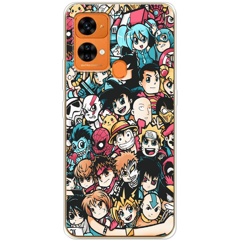 Чехол BoxFace Oukitel C33 Anime Stickers