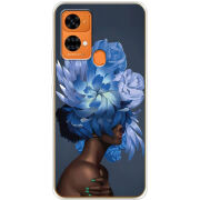 Чехол BoxFace Oukitel C33 Exquisite Blue Flowers