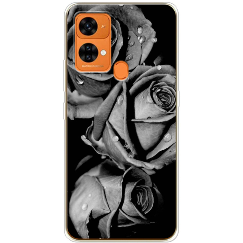 Чехол BoxFace Oukitel C33 Black and White Roses