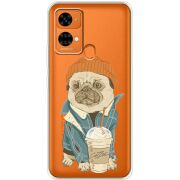 Прозрачный чехол BoxFace Oukitel C33 Dog Coffeeman