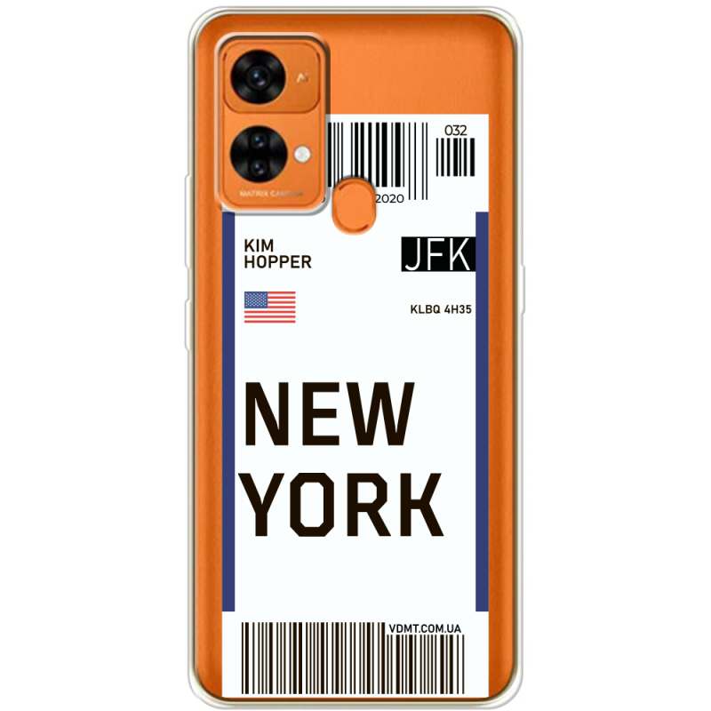 Прозрачный чехол BoxFace Oukitel C33 Ticket New York