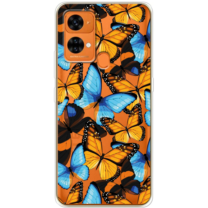 Прозрачный чехол BoxFace Oukitel C33 Butterfly Morpho