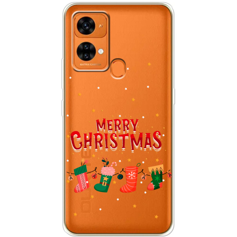 Прозрачный чехол BoxFace Oukitel C33 Merry Christmas