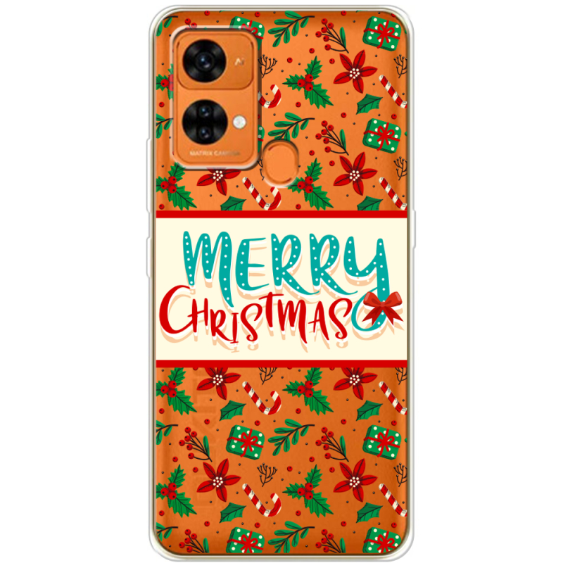 Прозрачный чехол BoxFace Oukitel C33 Vintage Christmas Pattern