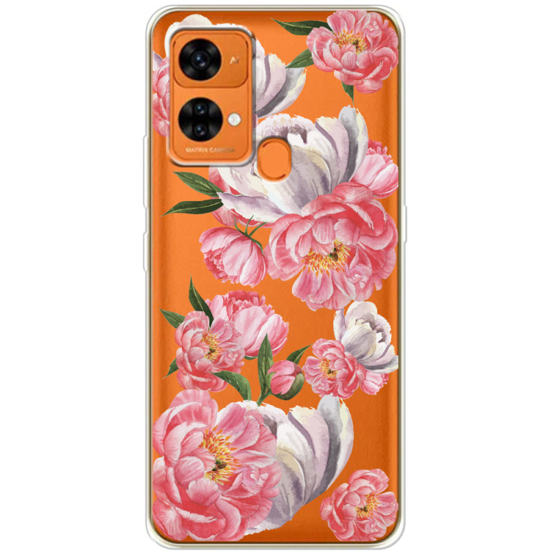 Прозрачный чехол BoxFace Oukitel C33 Peony Watercolor Style