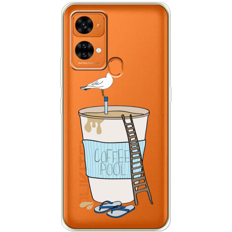 Прозрачный чехол BoxFace Oukitel C33 Segull in Cofee Pool