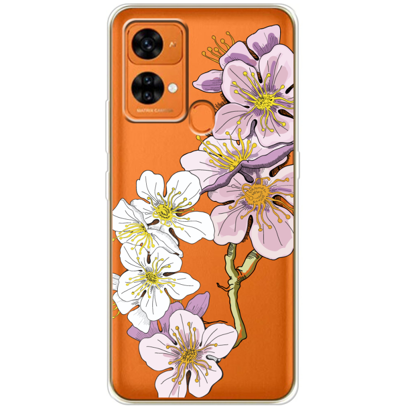 Прозрачный чехол BoxFace Oukitel C33 Cherry Blossom