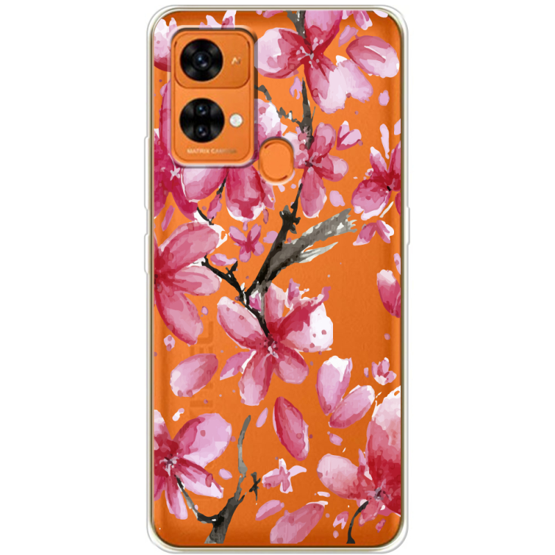 Прозрачный чехол BoxFace Oukitel C33 Pink Magnolia