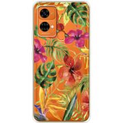 Прозрачный чехол BoxFace Oukitel C33 Tropical Flowers