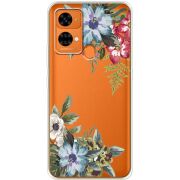 Прозрачный чехол BoxFace Oukitel C33 Floral