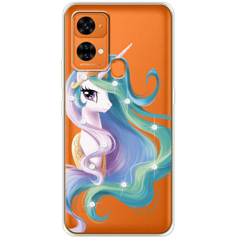 Чехол со стразами Oukitel C33 Unicorn Queen