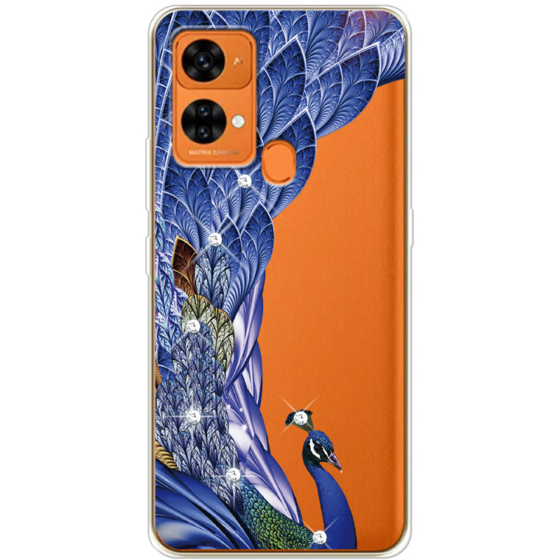 Чехол со стразами Oukitel C33 Peafowl