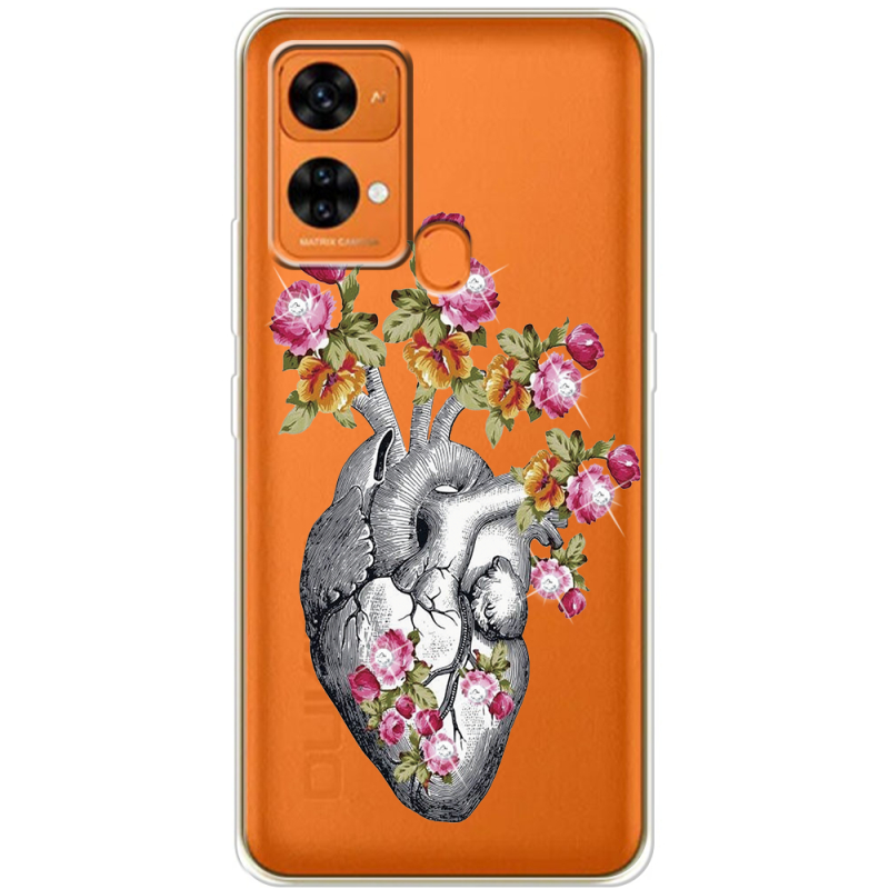 Чехол со стразами Oukitel C33 Heart