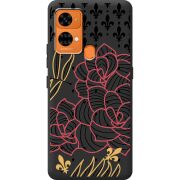 Черный чехол BoxFace Oukitel C33 FranceFlowers