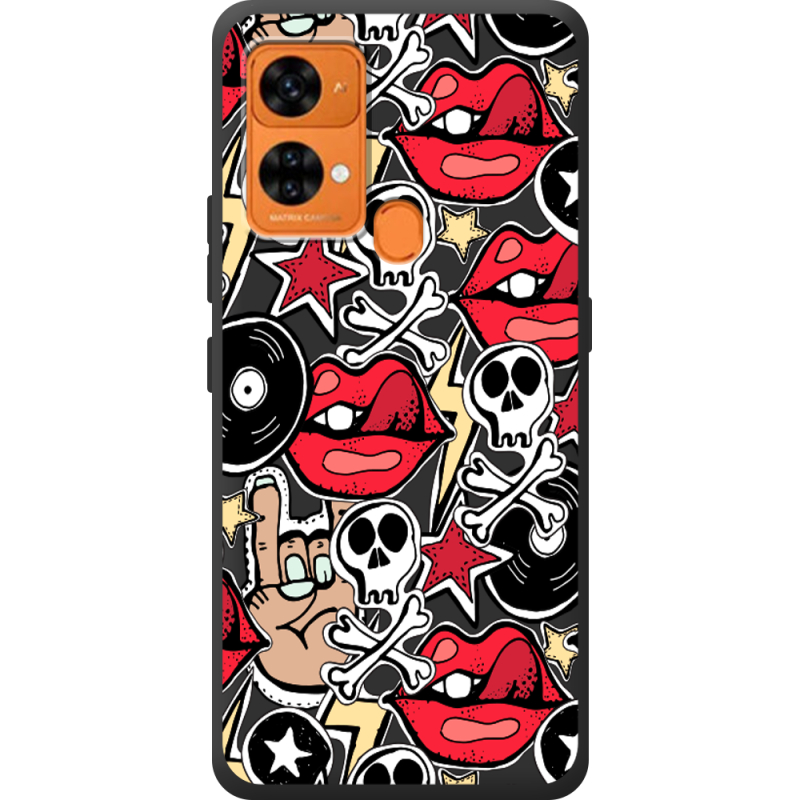 Черный чехол BoxFace Oukitel C33 Rock Graffiti